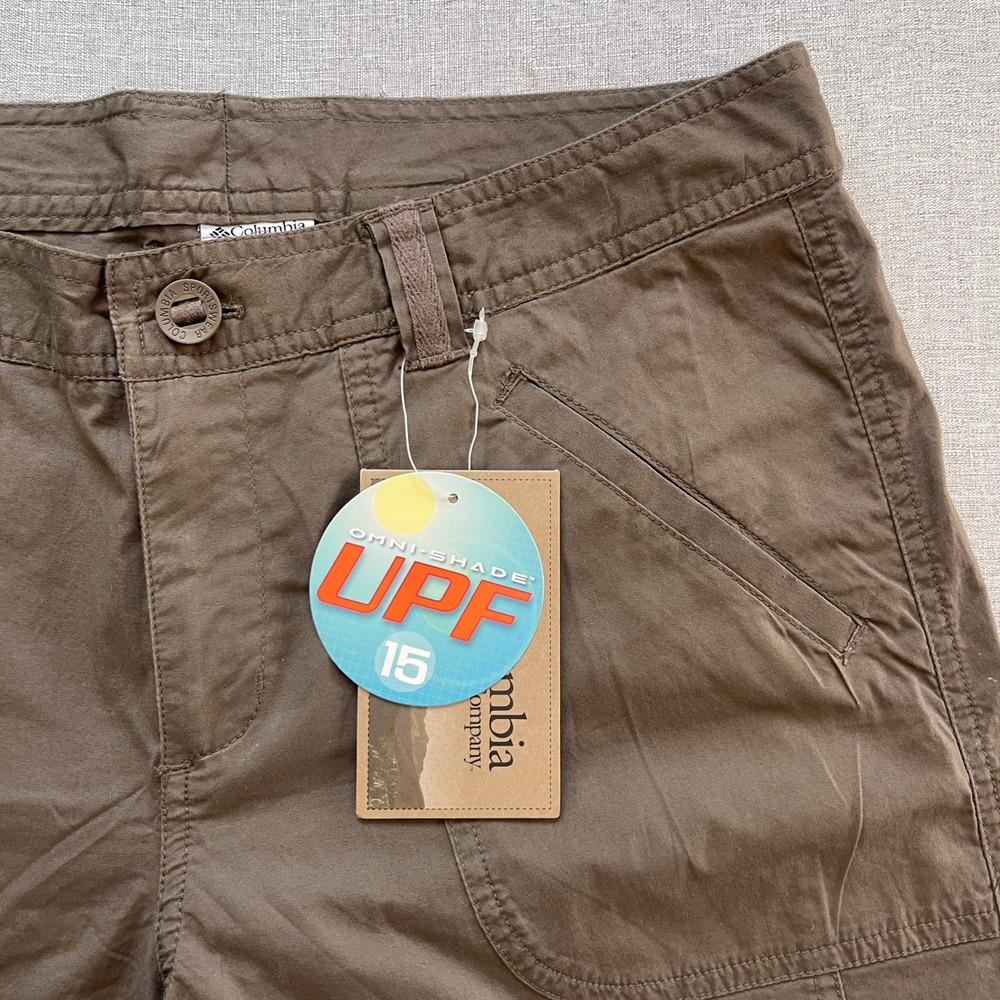 Columbia Cape Pleasant Omni-Shade Stretch Shorts Women 8 Brown Hiking UPF 15 NWT - Picture 3 of 11
